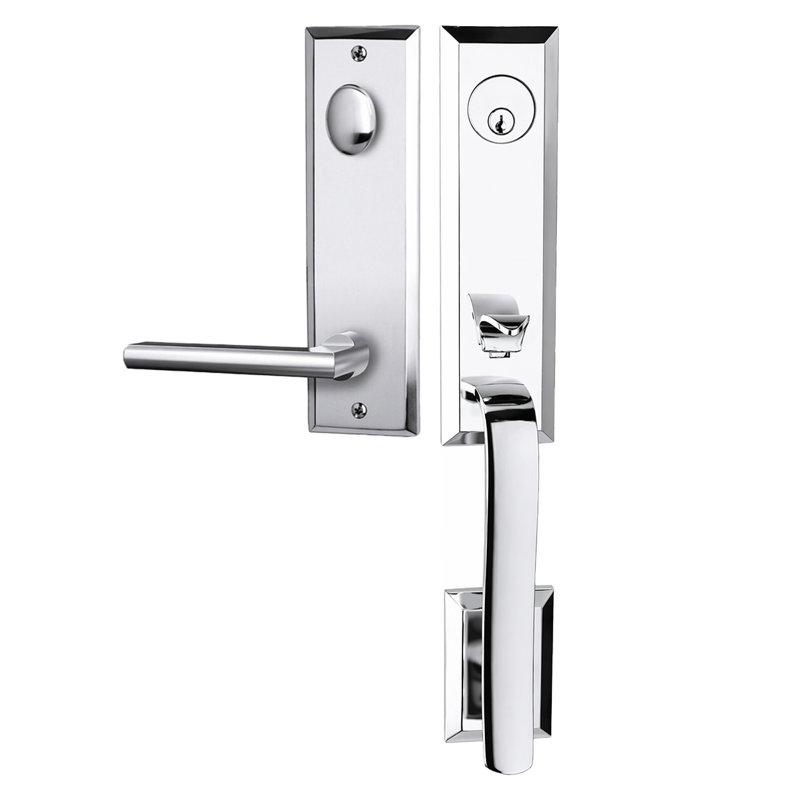 Ensemble de poignées Austin Bravura 971-839 avec levier Delray en chrome brillant - L, Chrome brillant, Gauche