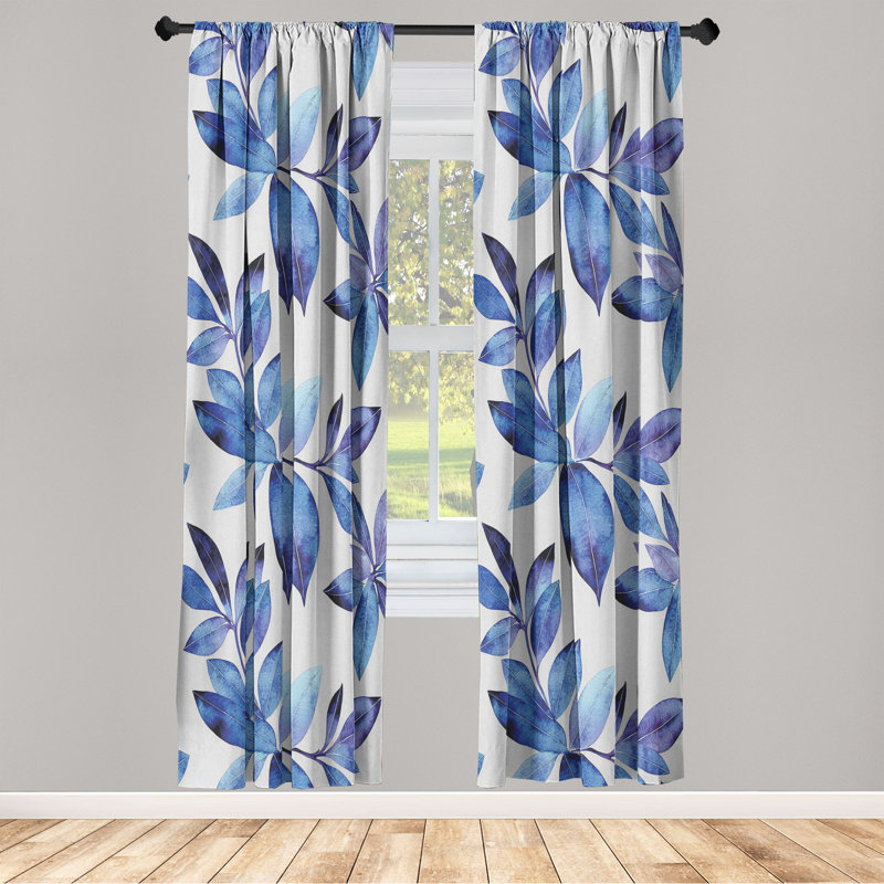 Kunrui Semi Sheer Curtain Pair, 95" W x 63" H