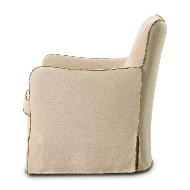 Devon Slipcover Swivel Chair-Broadway Dune, Broadway Dune