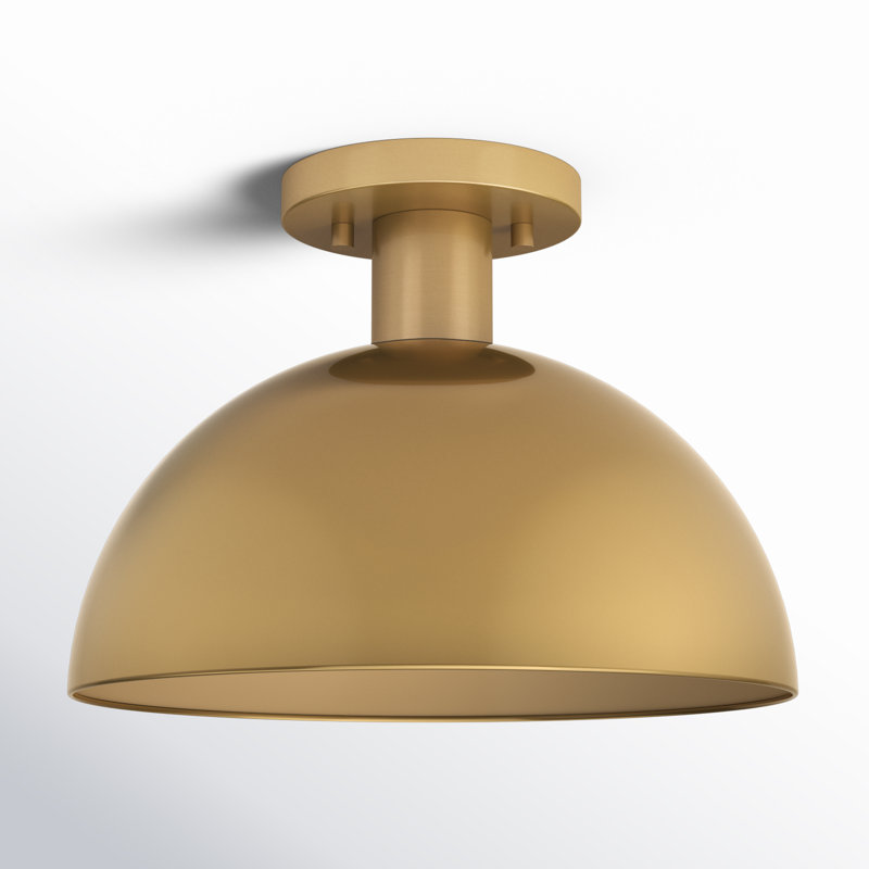 Plafonnier 1 lumière Darrah en laiton naturel, Laiton naturel
