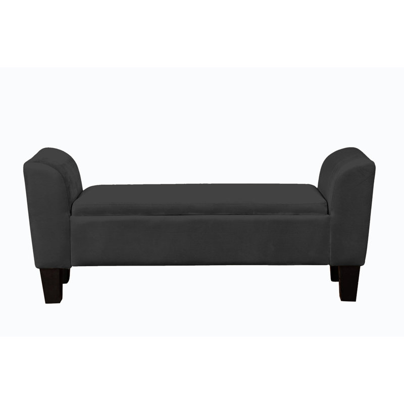 Banc rembourré en velours Lashunya