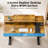 55" Electric Adjustable Standing Desk with Dual-Tier Monitor Shelf, 4 Memory Presets, and 2 Drawers - Vintage Brown-1072771813-1072771811