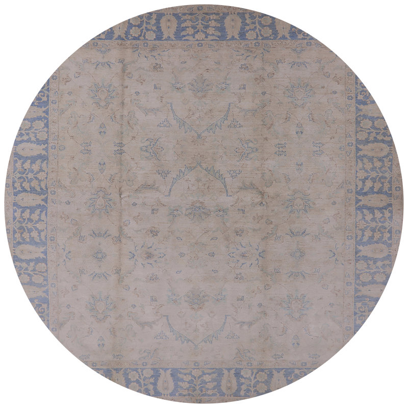 Tapis oriental brun / bleu Gidget, Rond 4 pi