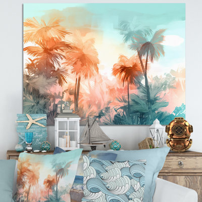 Chenard majestueux, palmiers tropicaux II sur toile