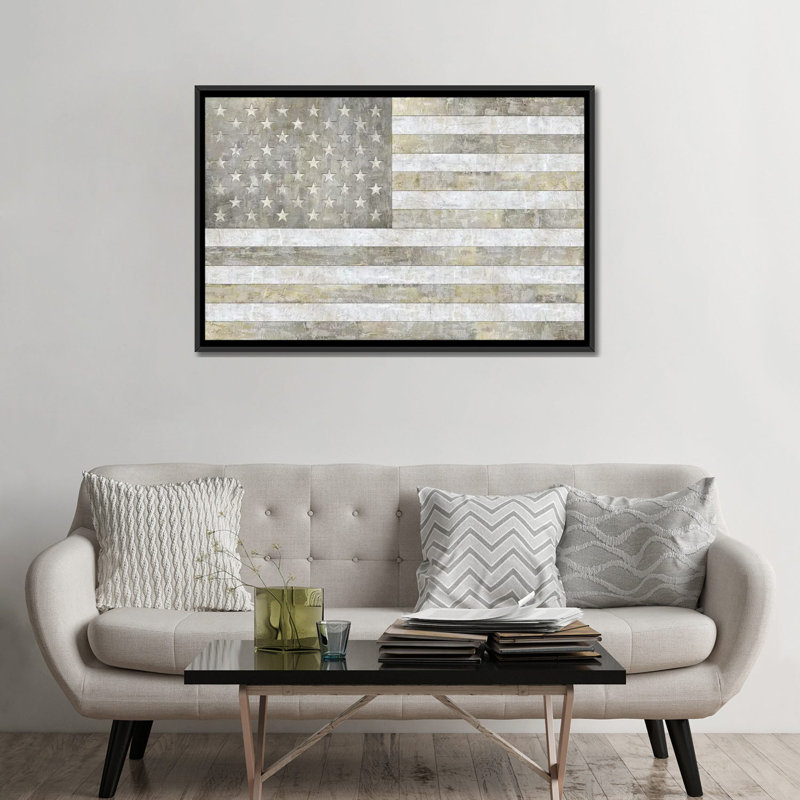 «Pledge» par Luke Wilson, impression sur toile tendue, H 18 po x l 26 po x P 1,5 po, Toile avec cadre noir, Pas de tapis