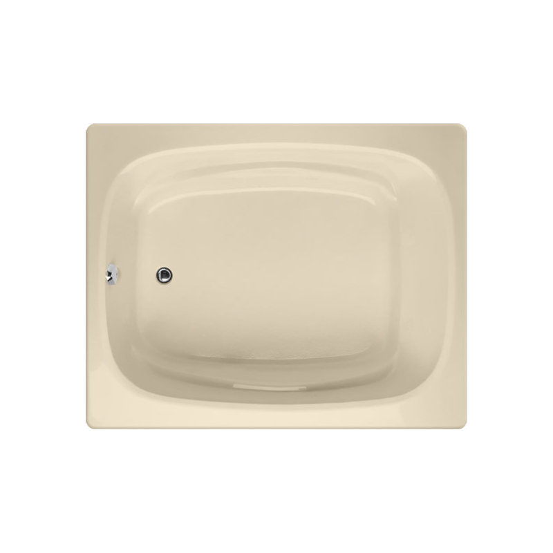 Designer Alexis 60" x 48" Soaking Acrylic Bathtub, Bone, White