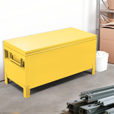 Heavy Duty Aluminum Truck Tool Box, Jobsite Chest w/Dual Hydraulic Levers, Secure Storage for Garage & Workshop