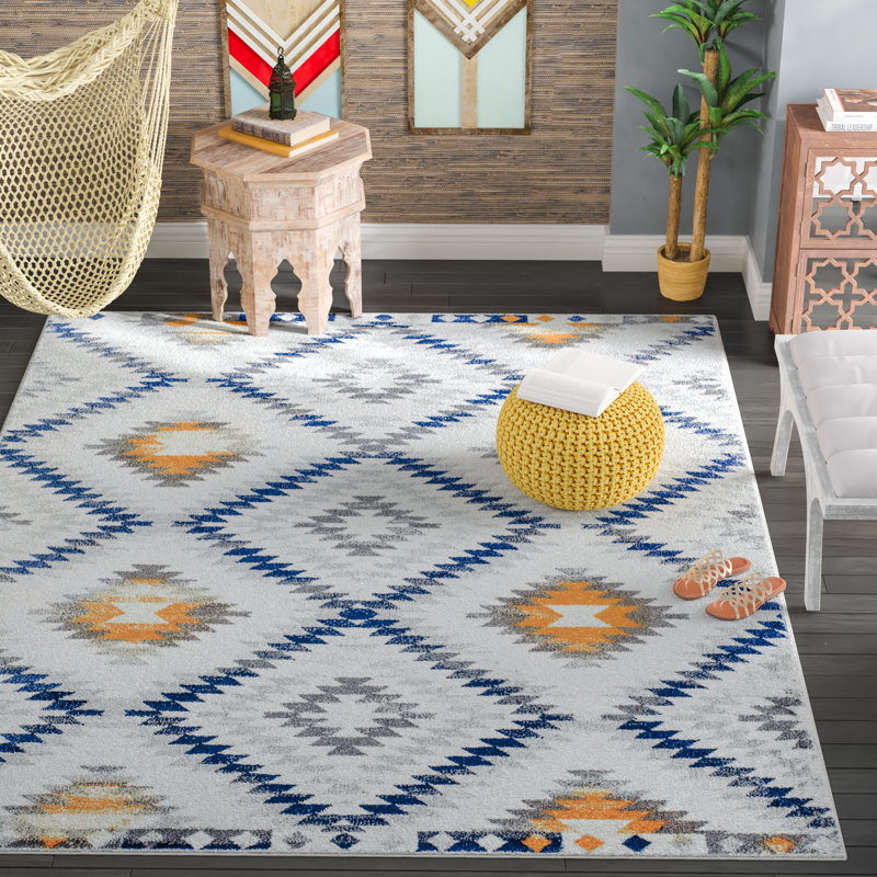 Bodrum Tribal Kilim Gold Area Rug, Rectangle 4' x 6'