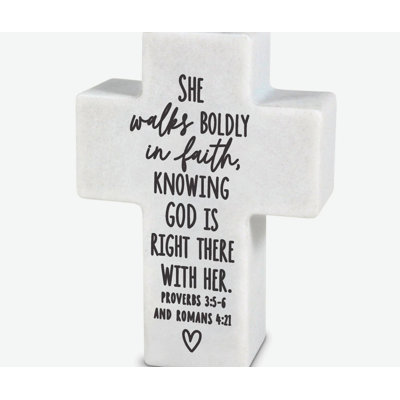 Mini Inspire Cross She Walks Boldly