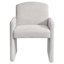 Chaise de salle à manger moderne avec accoudoirs carrés de 23,6 po de large avec dossier entièrement rembourré