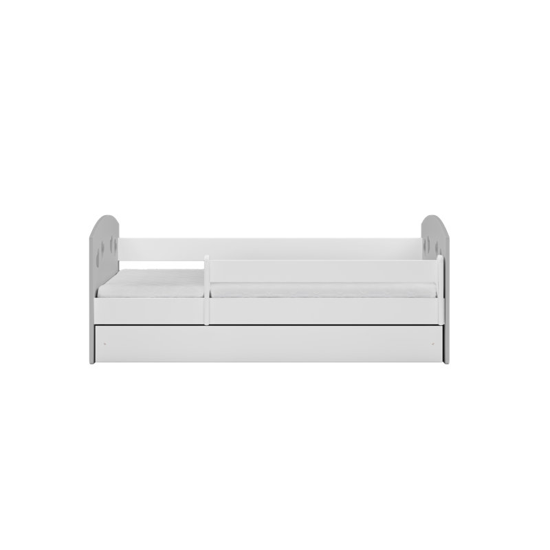 Makenna Drawer Convertible Bed and Mattress, 65cm H x 184cm W x 90cm D