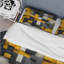 Ensemble de housse de couette jaune et gris en microfibre Harmony I-1077975670