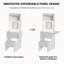 Petit meuble-lavabo de maquillage avec 3 miroirs éclairés réglables et une chaise de rangement - Coiffeuse blanche pour chambre à coucher, convient aux dortoirs d'une chambre à coucher, compact