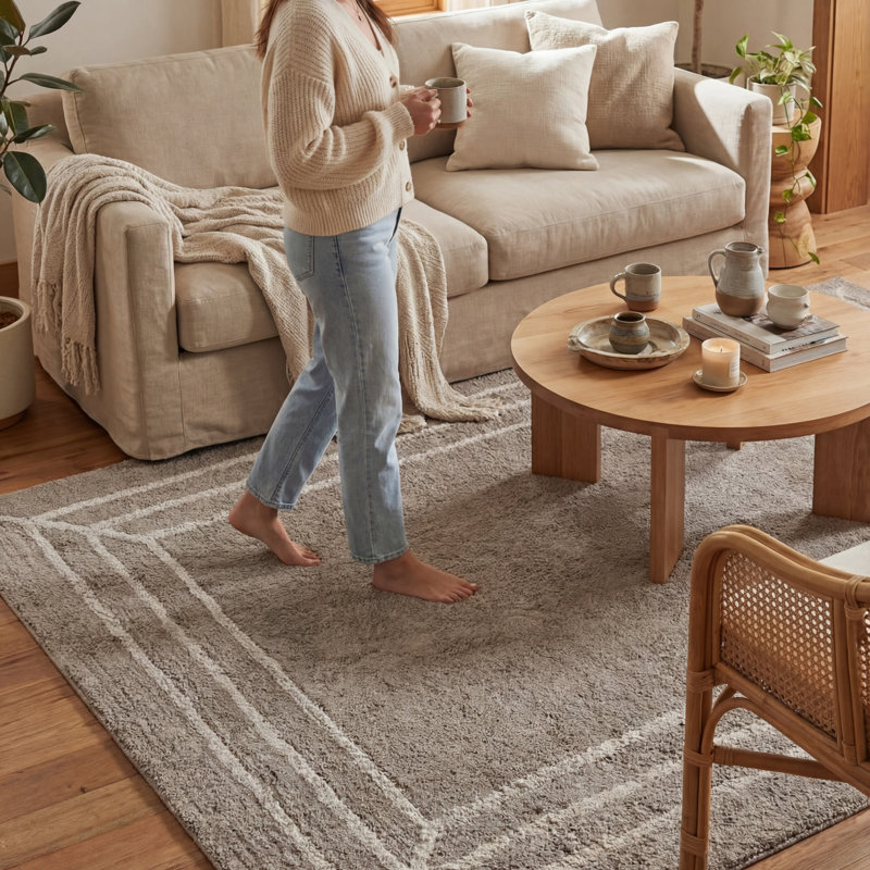 Bloomira Bordered Rug, Rectangle 7'6" x 9'6"