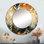 Sethe Goldern doré chevron Reverie - miroir unique chevron, grand miroir mural rond doré, impression d'art en métal