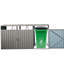 Remise à poubelle en métal de couleur grise - pour ranger 3 poubelles