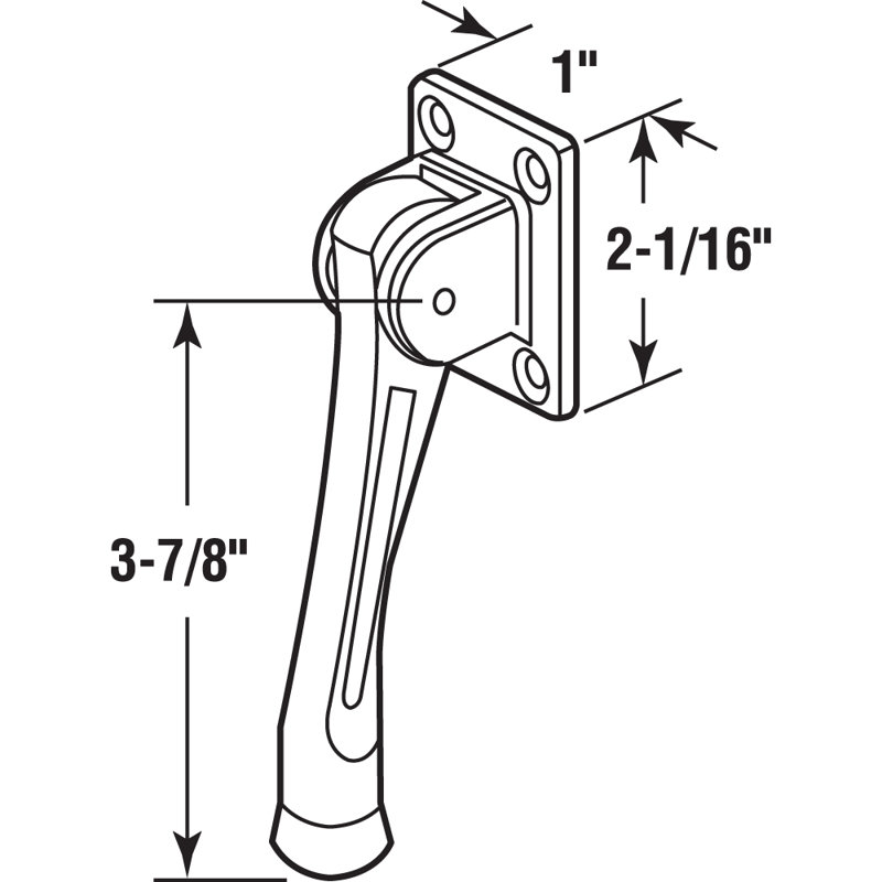 Chrome Heavy Duty Kick Down Door Holder with Rubber Tip