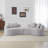 Boneless 106.7" Upholstered Curved Sofa-1671070565