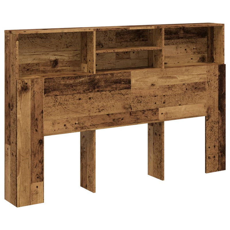 Melby Headboard Cabinet, King (5'), Old Wood