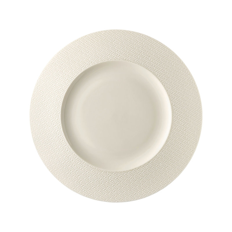 Kumi Porcelain Dinner Plate, White