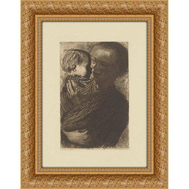 Mère avec enfant dans ses bras (1910), H 18 po x l 12 po