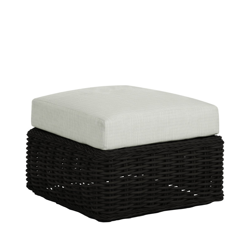 Repose-pieds Soho - Onyx, Welt, Noir, Sunbrella® argent Verona
