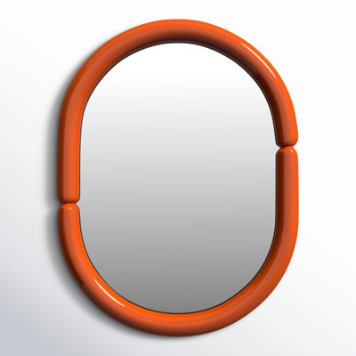 Lorinda Solid Wood Oval Wall Mirror