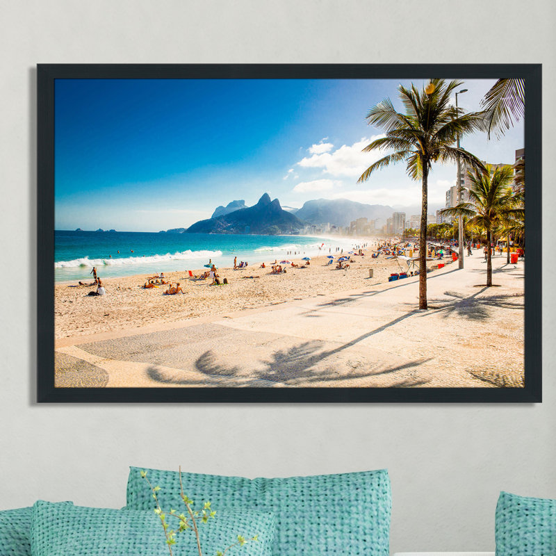 «rio de janeiro. brésil. "reproduction de photo encadrée, H 35,5 po x l 51,5 po x P 0,75 po