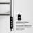 Brushed Nickel  Heated Towel Rack For Bathroom,Wall Mounted With Intelligent Touch Screen Timer, 9-Bar Towel Warmer, 304 Stainless Steel Polished, Plug-In/Hard-Wired