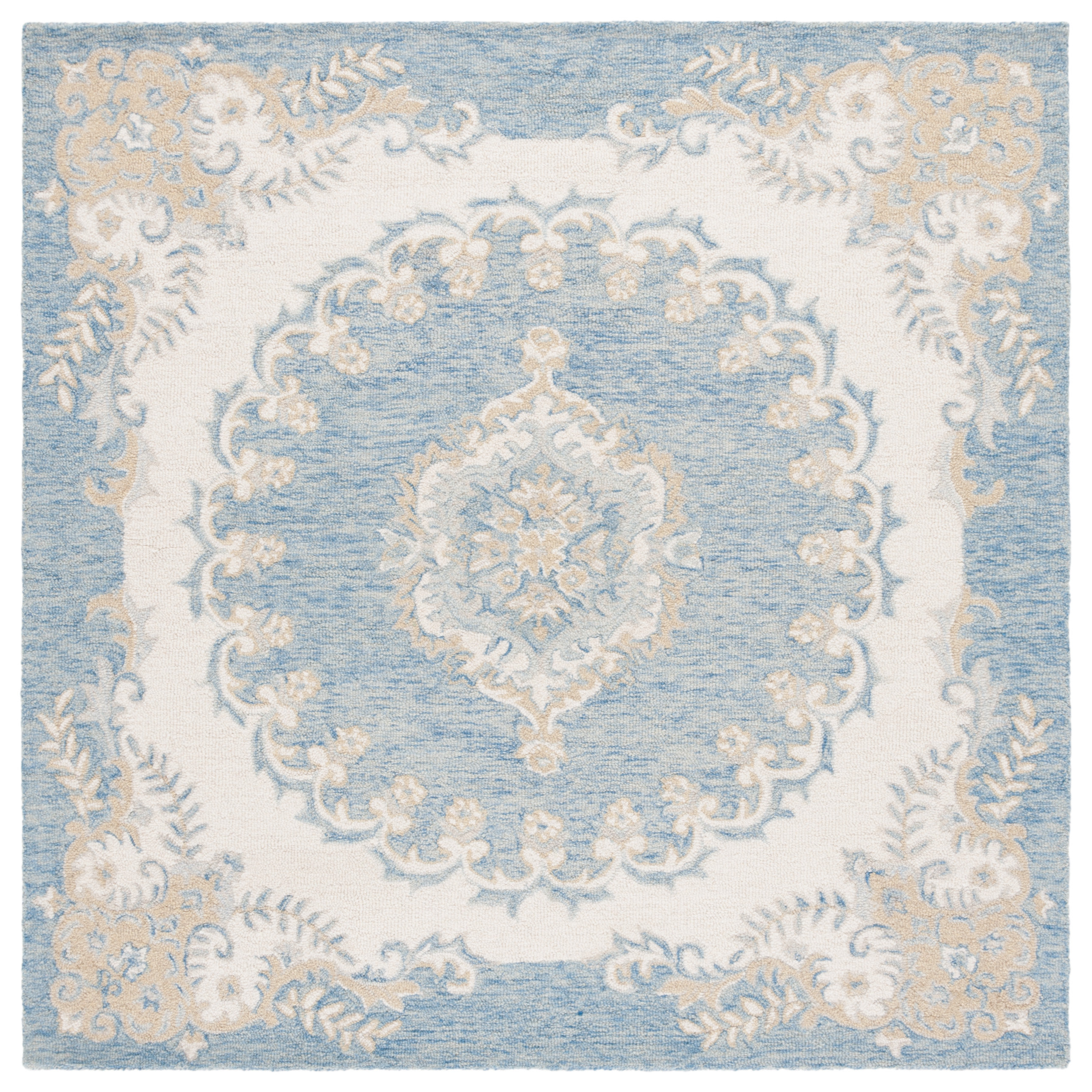 Polyphia Rug Ophelia & Co. Walbourne Ebony Hand Tufted Wool Pile Floral Rug | Wayfair
