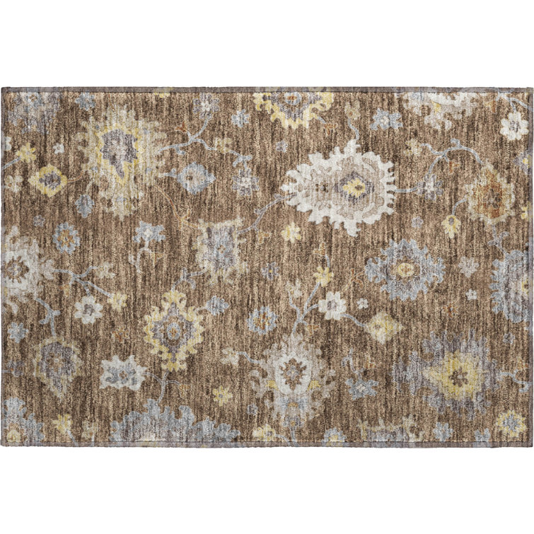 Premium Machine Washable Prisco Chocolate Rug
