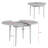Extendable Dining Table, Kafkas Oak, 39.4 x 29.5 x 39.4 inches (Open: 51.6 x 29.5 x 39.4 inches) | 100% Melamine Coated Particle Board, 0.7 inches Thick | Sturdy Wooden Legs, Scandinavian Design for Modern Dining Spaces-1043265613