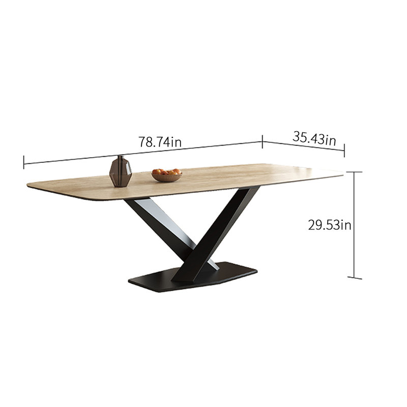Table de salle à manger Indrit, L 35,43 po x L 78,74 po