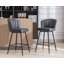 Tabouret de bar rembourré avec repose-pieds-105845133