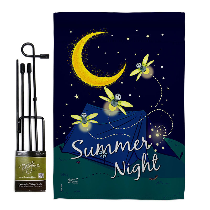 Ensemble de drapeaux en polyester 18,5 po x 13 po Summer Fireflies