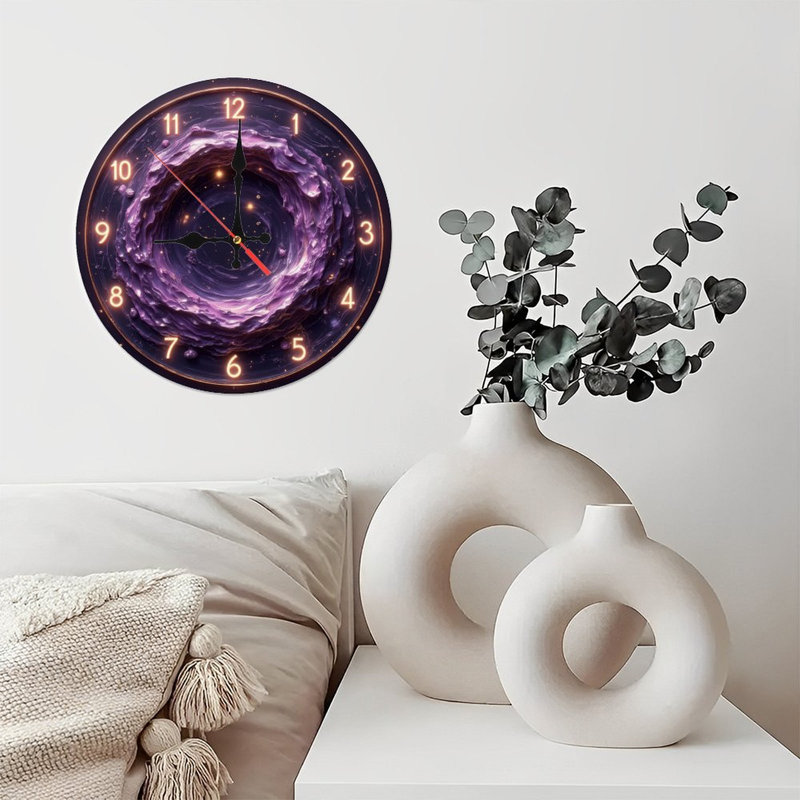 Horloge lumineuse vers l'espace
