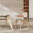 White sintered stone solid wood dining table set-108287882