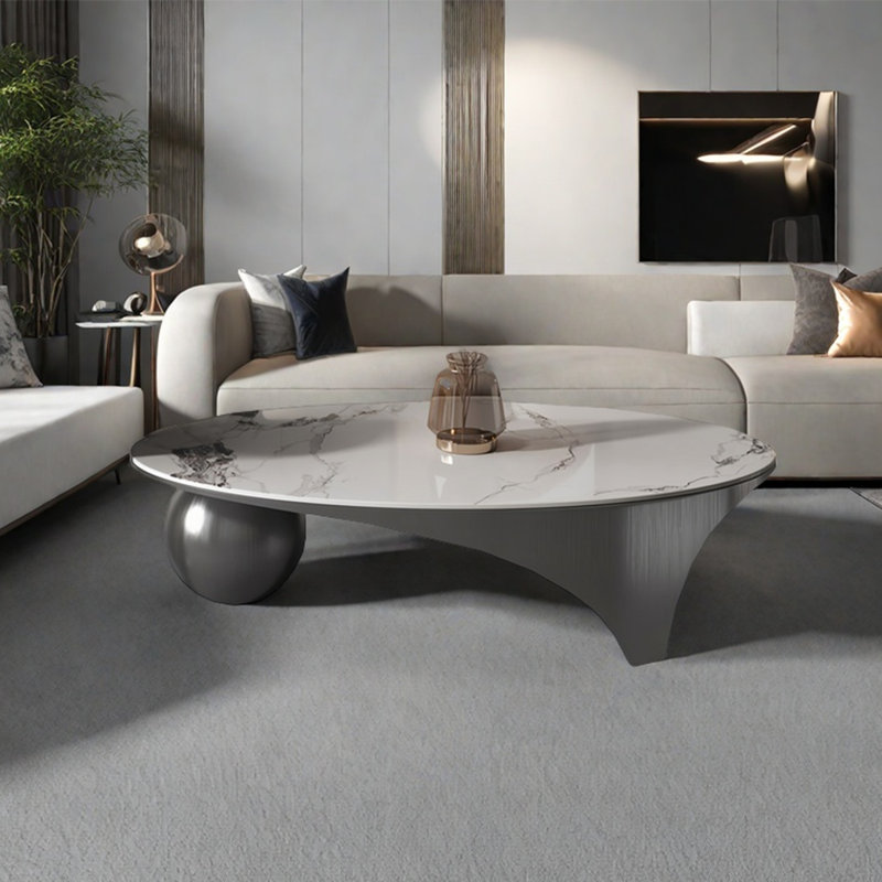 Table basse Modern, H 16,5 po x L 46,5 po x l 27,6 po, Gris foncé
