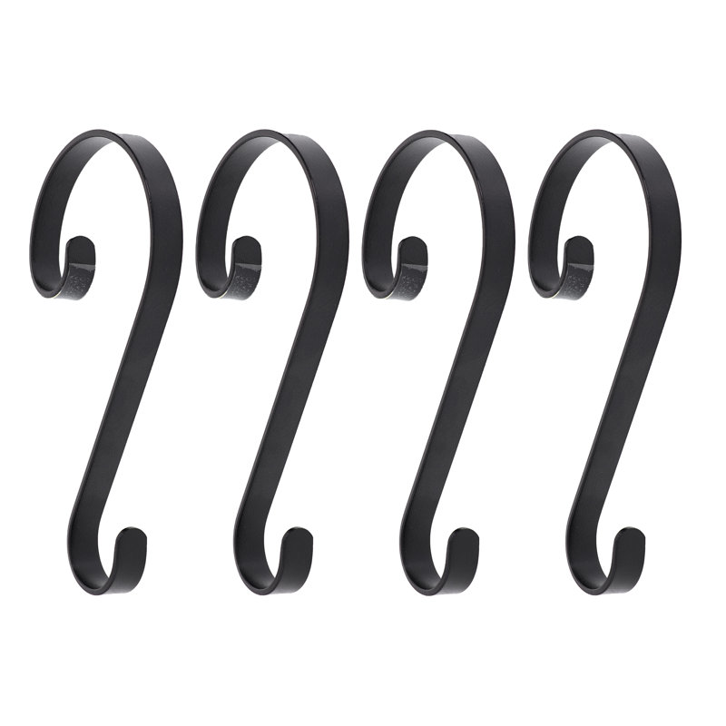 Porte-chaussette à volutes Scrolls, Noir mat