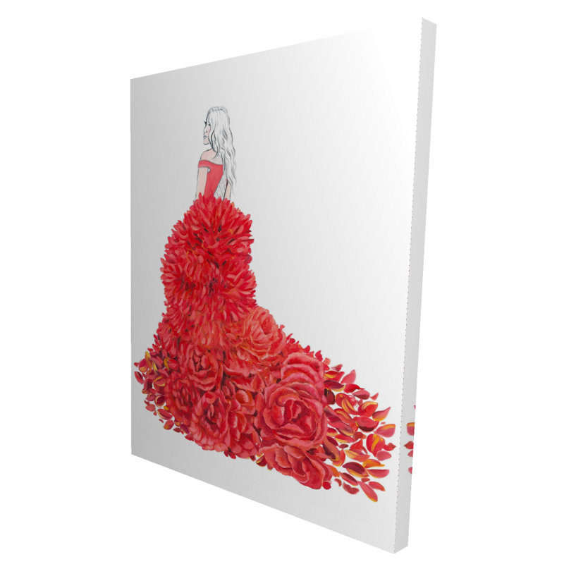 Flower Dress - Romantic Clothes Canvas for Home Decor