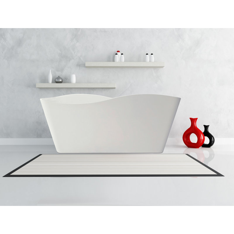 BT 66.94'' x 30.69'' Soaking Acrylic Bathtub