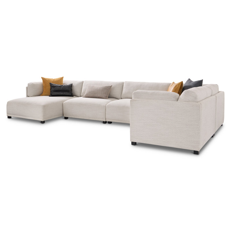 Bernhardt Parker 5-Piece Left Facing Fabric Sectional, Left Hand Facing