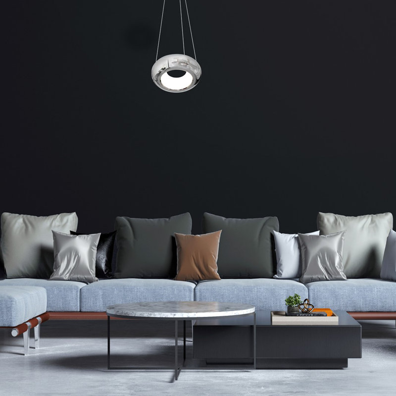 Abid 1 - Light Silver LED Geometric Pendant