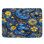 Tapis de bain bleu à motif floral