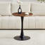Table tulipe ronde 23,6 po - Faux noyer, base piédestal, 2 à 4 sièges-1663570660