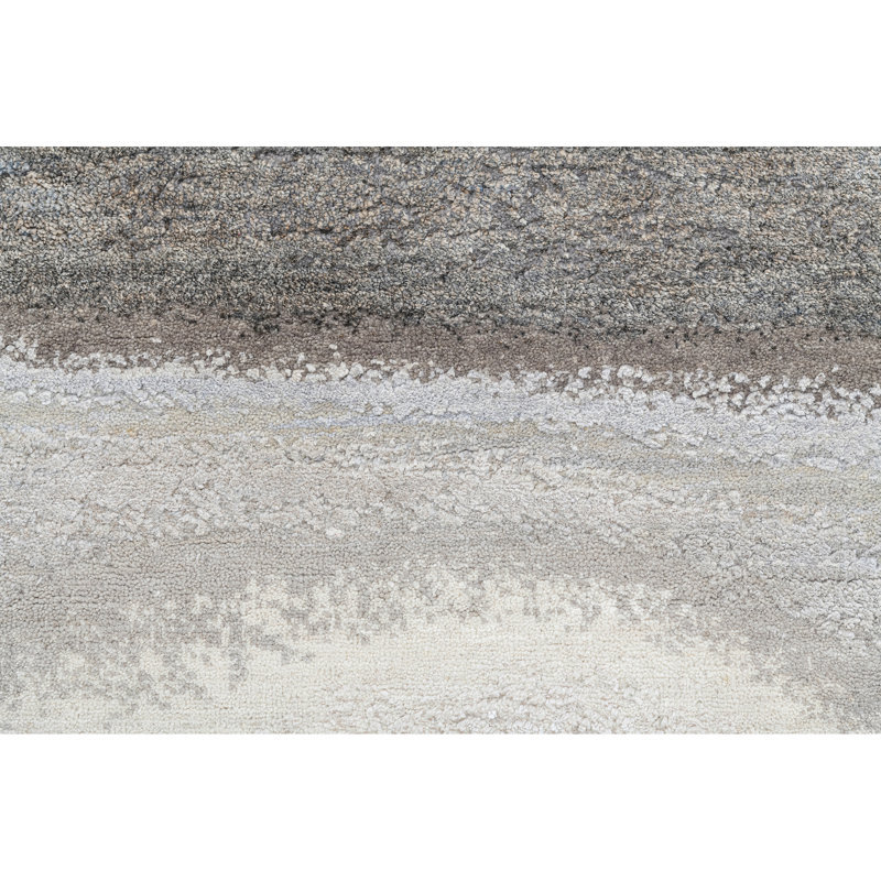 Handmade Silk and Wool Area Rug, Round 6'