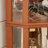 Corner Lighted Glass Cabinet with Adjustable Shelves-1604443196