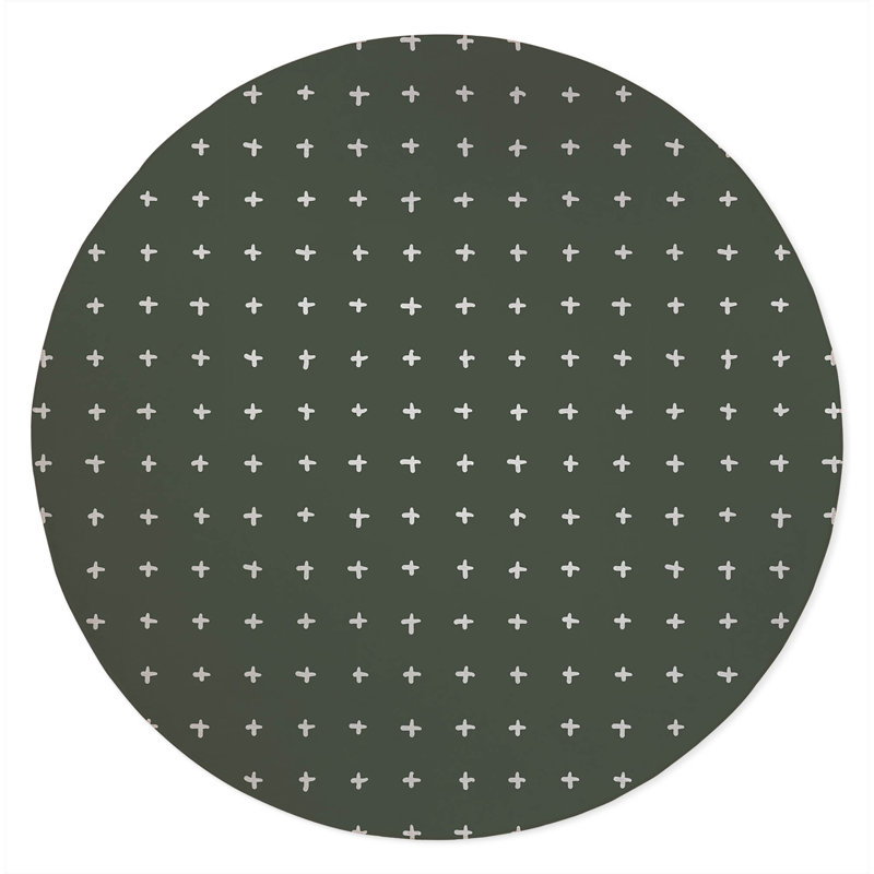 Criss Non-Slip Outdoor Rug, Round 5'