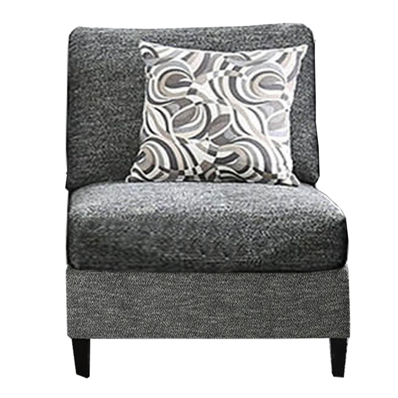 Upholstered Chenille Slipper Chair