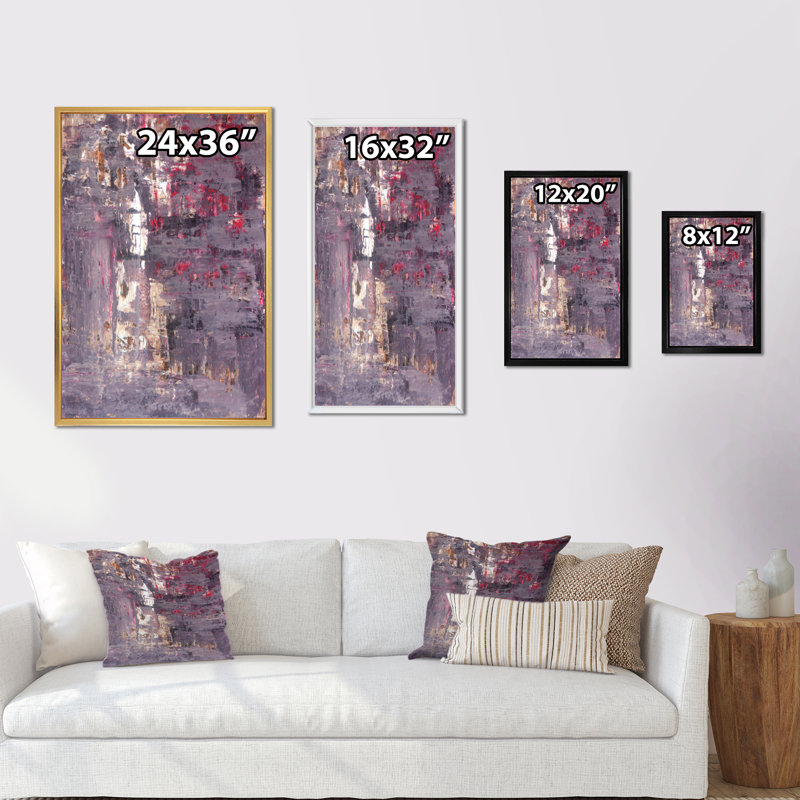Art moderne gris et bleu II 2PT47737, H 12 po x l 8 po x P 1 po, Encadrement brun